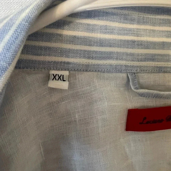 Luciano Bardelli Dress Shirt Mens 100% Cotton Italian - Picture 7 of 8